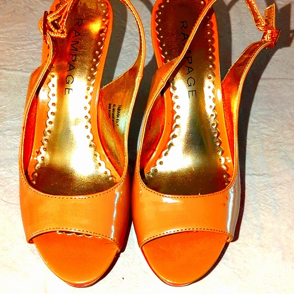 Rampage open toe slingback shoe, size 6.5, runs a little short. - Picture 2 of 9